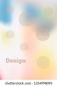 Creative Cover Page. Vector Layout for Leaflets. Blurred Decorative Creative Color Page in Abstract Style with Text Box. Vector Pattern for Posters. Nice A4 Color Sample.