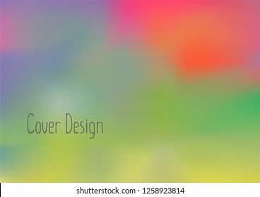 Creative Cover Page. Vector Layout for Leaflets. Blurred Decorative Creative Color Page in Abstract Style with Text Box. Vector Pattern for Posters. Nice A4 Color Sample.