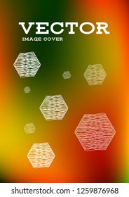 Creative Cover Page. Vector Layout for Leaflets. Blurred Decorative Creative Color Page in Abstract Style with Text Box. Vector Pattern for Posters. Nice A4 Color Sample.