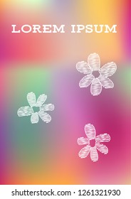 Creative Cover Page. Vector Layout for Leaflets. Blurred Decorative Creative Color Page in Abstract Style with Text Box. Vector Pattern for Posters. Nice A4 Color Sample.