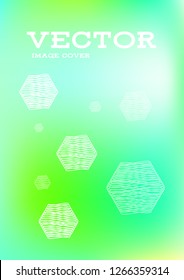 Creative Cover Page. Vector Layout for Leaflets. Blurred Decorative Creative Color Page in Abstract Style with Text Box. Vector Pattern for Posters. Nice A4 Color Sample.