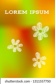 Creative Cover Page. Vector Layout for Leaflets. Blurred Decorative Creative Color Page in Abstract Style with Text Box. Vector Pattern for Posters. Nice A4 Color Sample.