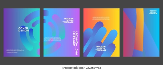 Creative cover or poster concept in modern minimal style for corporate identity, branding, social media advertisement, promo. Minimalist cover design template with blue, pink, yellow dynamic lines