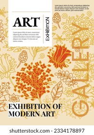 Creative cover or poster concept on abstract background. Roman and Greek vector illustration with modern geometric background. Posters for the exhibition, magazine cover or brochure. 
