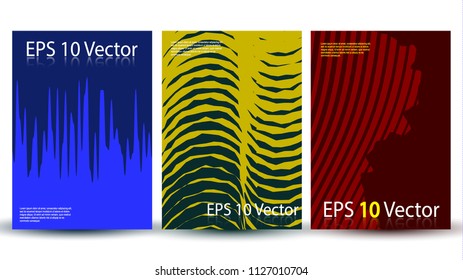 Creative Cover Template in Trendy Minimal Flat Design. Cityscape, Sound Track, Map Outline or Just Brush Strokes - You Can See What You Want. Vector Illustration