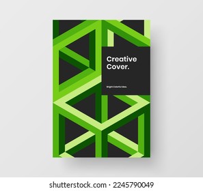 Creative cover vector design concept. Trendy mosaic hexagons poster template.