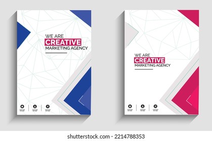 Creative Cover for you business. corporate flyer design. with white and red color