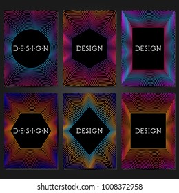 Creative covers design. Template for Title sheet, report, presentation and brochure. Abstract modern backgrounds. Colorful gradients. Text frame.