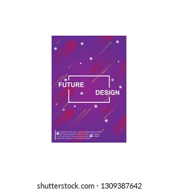 Creative covers. Fashionable composition of the gradient form. Futuristic poster design.