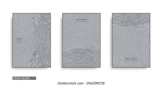 Fundas creativas con composición de doodle dibujado a mano. Un estilo minimalista de moda. Diseño de impresión de arte en línea delgada caótica. Diseño de afiches vectoriales 