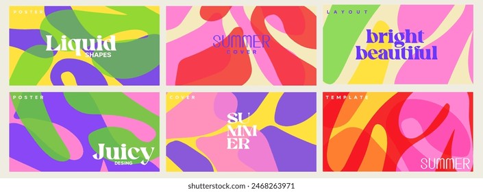 Creative covers or horizontal posters in modern minimal style for corporate identity, branding, social media ads, promo. Modern layout design templates