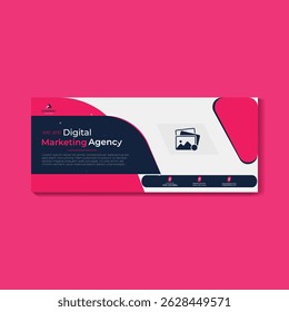 Creative covers or horizontal posters in modern minimal style for corporate identity, branding, social media advertising, promo. Modern layout design template stock illustration