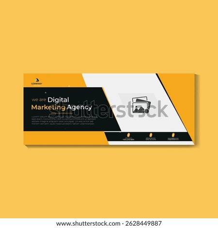 Creative covers or horizontal posters in modern minimal style for corporate identity, branding, social media advertising, promo. Modern layout design template stock illustration