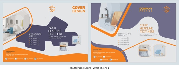Fundas creativas, diseños de folletos en estilo moderno mínimo para identidad corporativa, marca, publicidad en medios sociales, promoción. Plantilla de diseño de portada moderna con líneas de superposición dinámicas de color