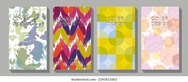 Creative covers, layouts or posters concept in modern minimal style for corporate identity. Vintage leaves and trees frame. 