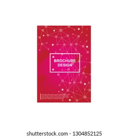Creative covers with molecules. Fashionable composition of the gradient form. Futuristic poster design.
