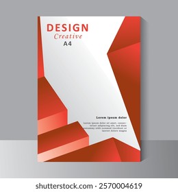 Creative covers with red colour, layouts or posters concept in modern minimal style for corporate identity, Brochure, Annual Report, Magazine, Poster, Business Presentation, Portfolio, Flyer, Vector,