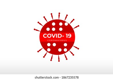Creative Covid 19 Busness Logo Design Vector Icon Illustration.