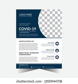 kreative covid-19 Flyer Design-Vorlage.