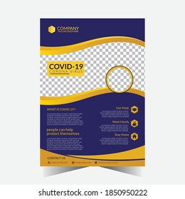 creative covid-19 flyer design template.