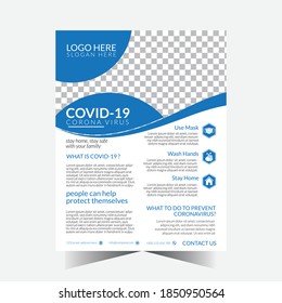 creative covid-19 flyer design template.