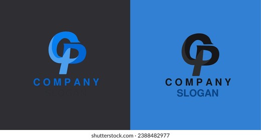 Creative CP Logo Design with Letters C and P
