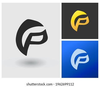 Creative CP logo monogram letter shape. company logo template.
