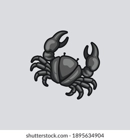 Creative crab logo with variant color