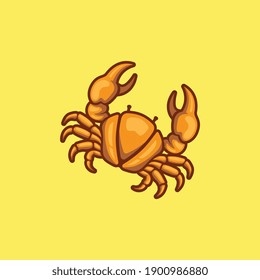 Creative crab logo with variant color