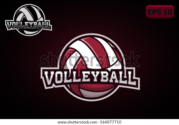 Creative Crafted Logo Volleyball Team On Stock Vector (Royalty Free ...