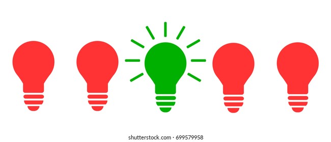 Creative creation ideas bulb, business idea - vector