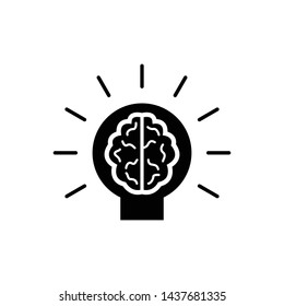 Human Brain Sparkling Symbol Icon Creative Stock Vector (Royalty Free ...