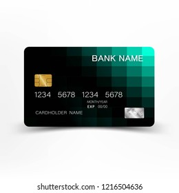 Credit Card Vector Abstract Colorful Mesh Stock Vector (Royalty Free ...