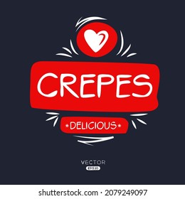 Creative (Crepes) Logo, Crepes Aufkleber, Vektorgrafik.