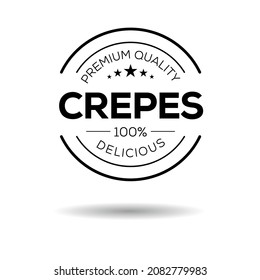 Creative (Crepes) logo, Crepes sticker, vector illustration.