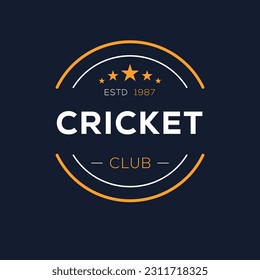 Creative (Cricket) Club design, vector illustration.