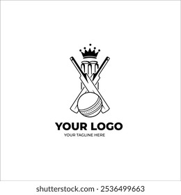 Logotipo de críquete criativo com EPS 