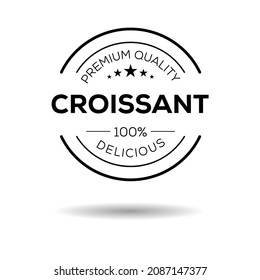 Creative (Croissant) logo, Croissant sticker, vector illustration.