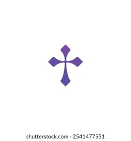 Cruz creativa del diseño del logotipo de Cristo. Plantilla creativa del logotipo para las necesidades gráficas en el fondo blanco. Diseño de Logo