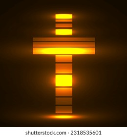 Creative Cross. Christian spirituality symbol. Religion. Vector illustration