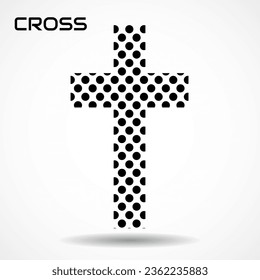 Creative Cross. Christian Symbol. Vector illustration