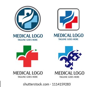 creative cross health medical logo concept
