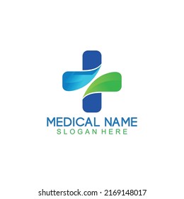 creative cross health medical logo concept