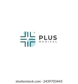 Plantilla de diseño de logotipo médico Creative Cross plus.