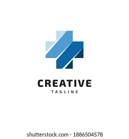 Creative cross symbol logo design inspiration vector template