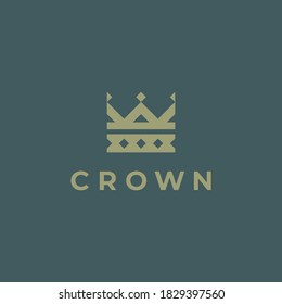 Creative Crown abstract Logo design vector template. Vintage Crown Logo Royal King Queen concept symbol Logotype concept icon.