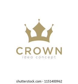 Creative Crown Concept Logo Design Template Stock Vector (Royalty Free ...