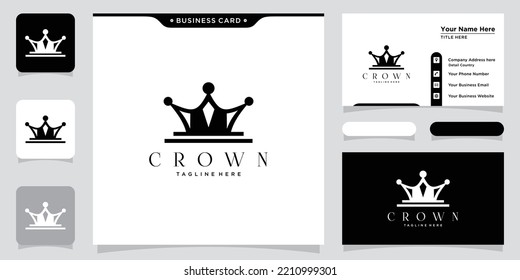Plantilla de diseño de logotipo de concepto de corona creativa