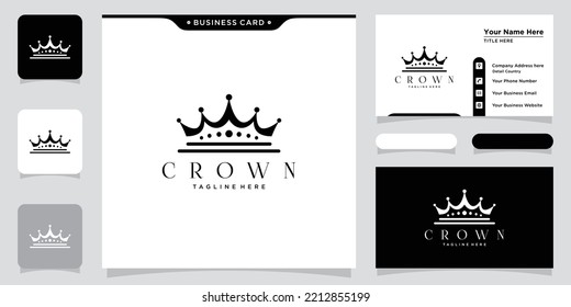 Plantilla de diseño de logotipo de concepto de corona creativa