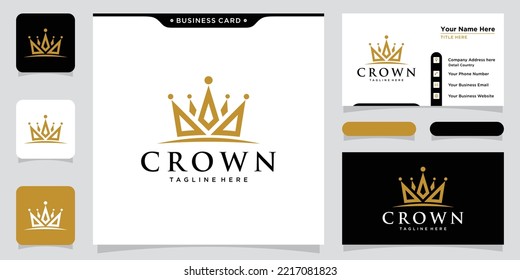 Creative Crown Concept Logo Design Template